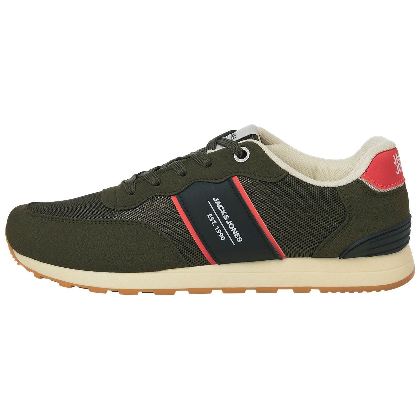 Jack & Jones Spirit Runner Sneakers Pour Homme En Polyuréthane, Vert Olive
