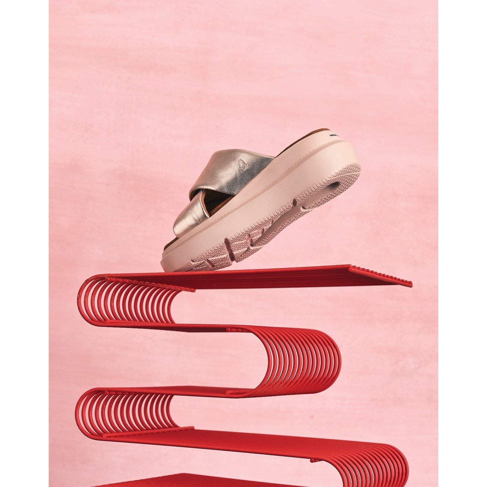 Hush Puppies Uplift Sandales Champagne Pour Femme En Cuir