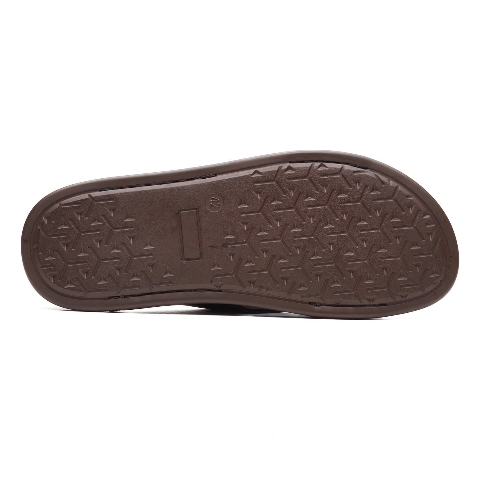 Base London Drift Sandales En Cuir Marron Pour Hommes