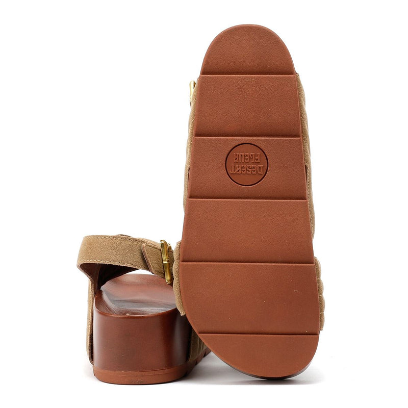 Desert Fleur Sparks Sandales Beige Pour Femme En Suède