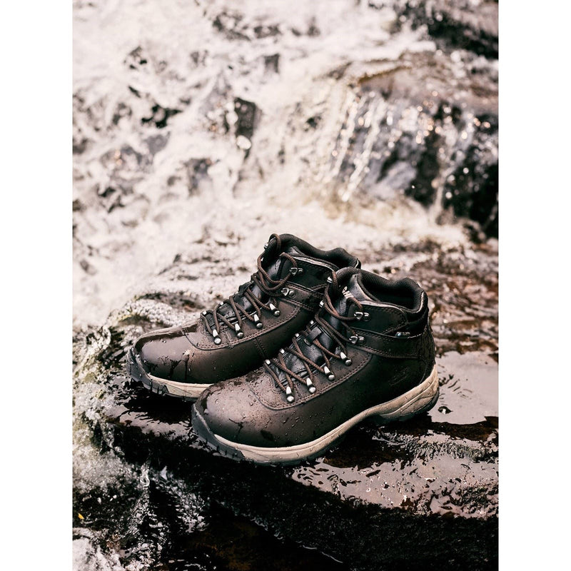 Hi-Tec Eurotrek Lite Waterproof Chaussures De Randonnée En Simili Cuir Pour Homme De Couleur Chocolat Foncé