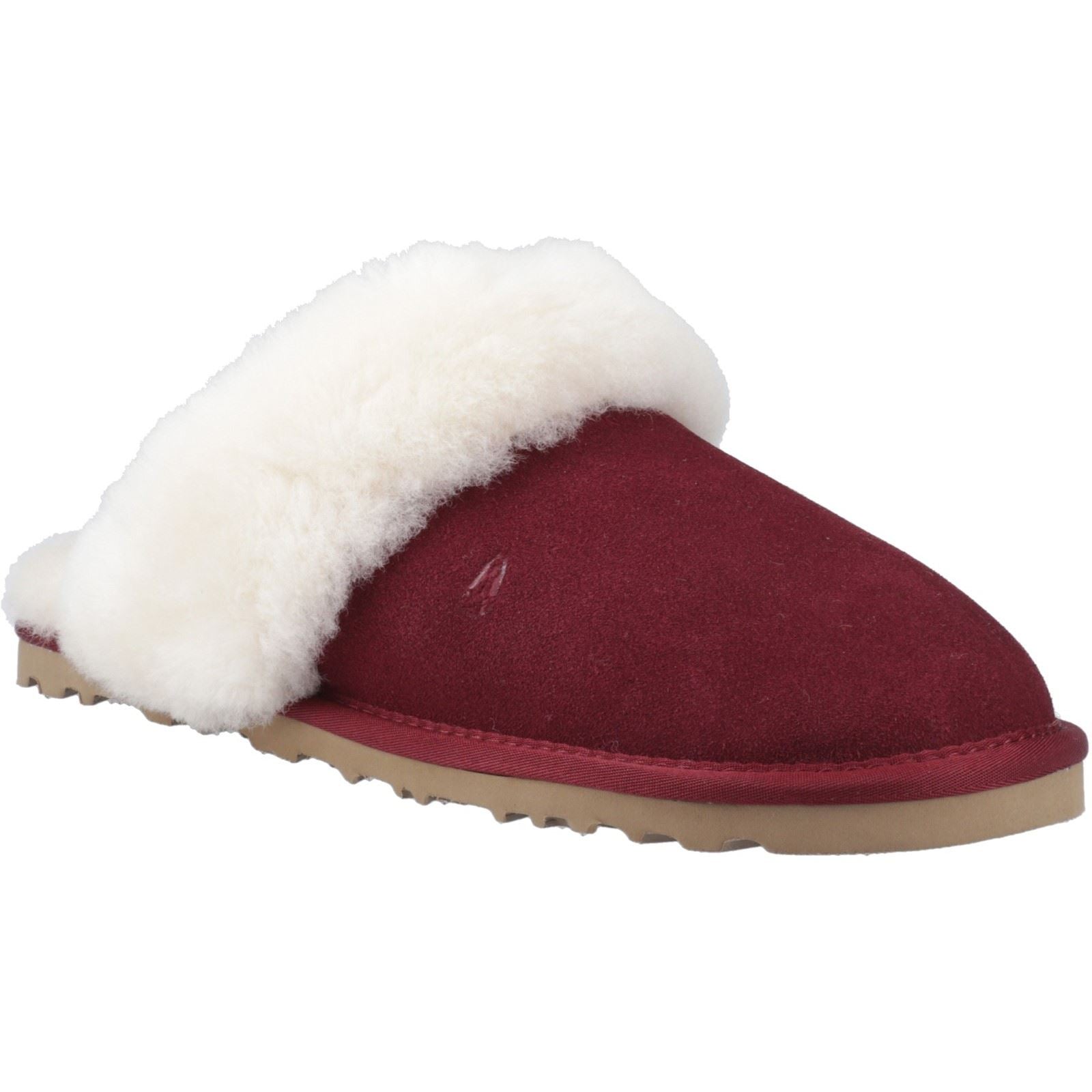 Hush Puppies Samantha Chaussons Bordeaux Pour Femme En Suède