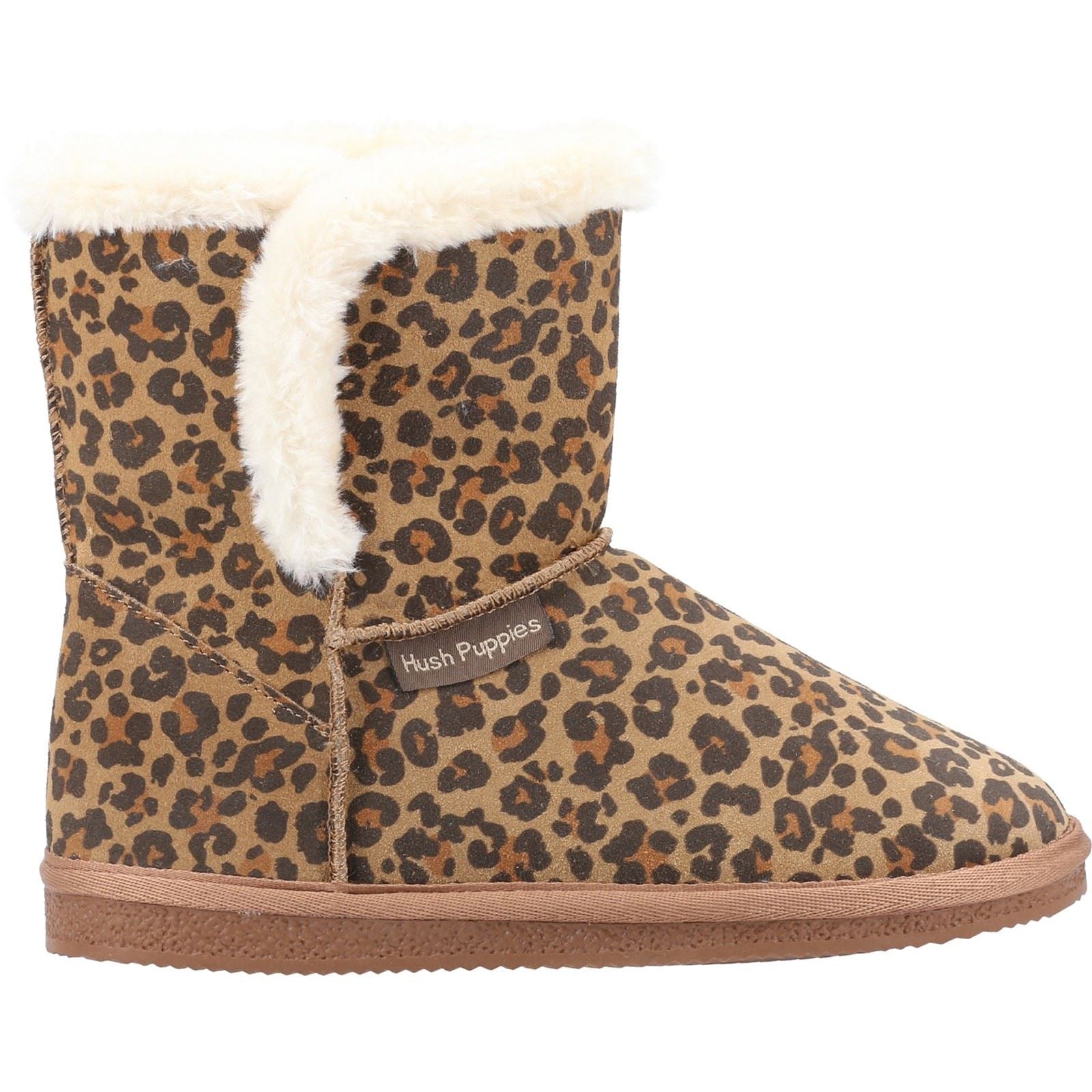 Hush Puppies Ashleigh Chaussons Léopard En Fausse Fourrure Pour Femmes