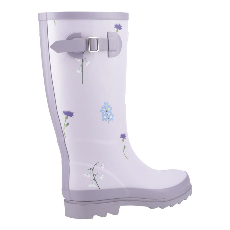 Cotswold Wildflower Tall Bottes En Caoutchouc Lilas Pour Femmes