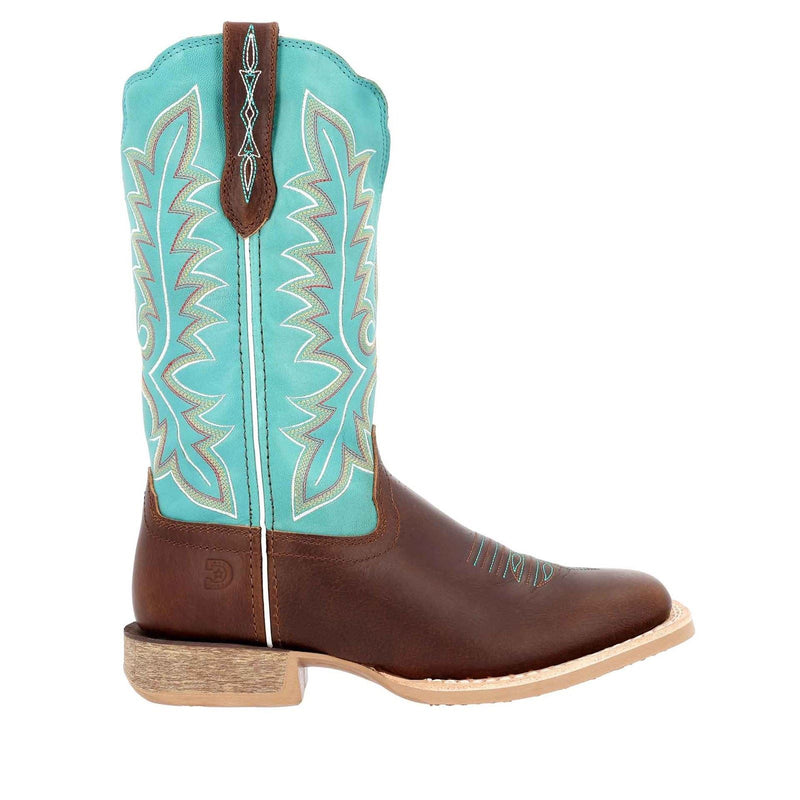 Durango Lady Rebel Pro Bottes En Cuir Pour Femmes Bay Marron/bleu Arctique