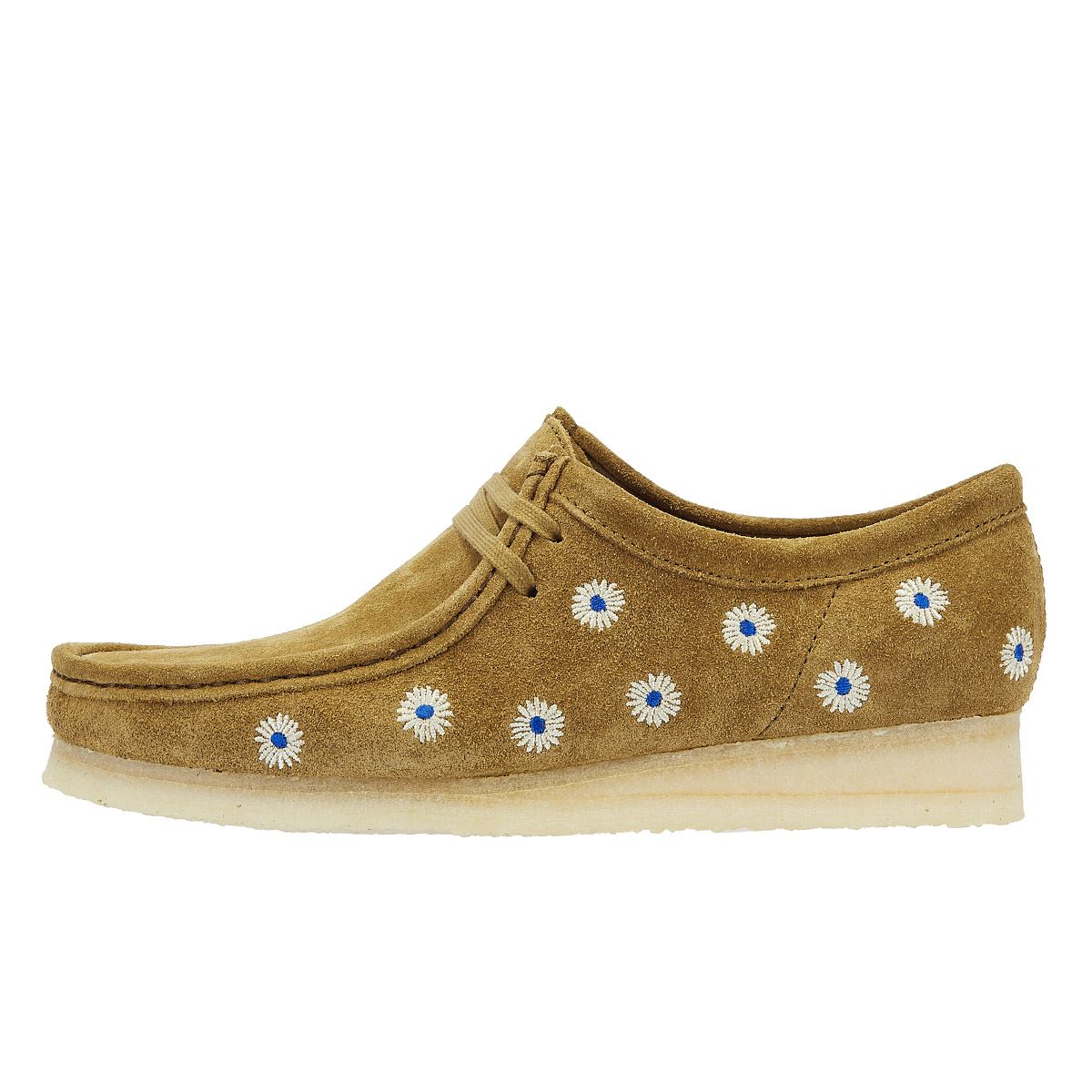 Clarks Originals Wallabee Embroidery Chaussures À Lacets En Daim Olive Foncé Pour Hommes