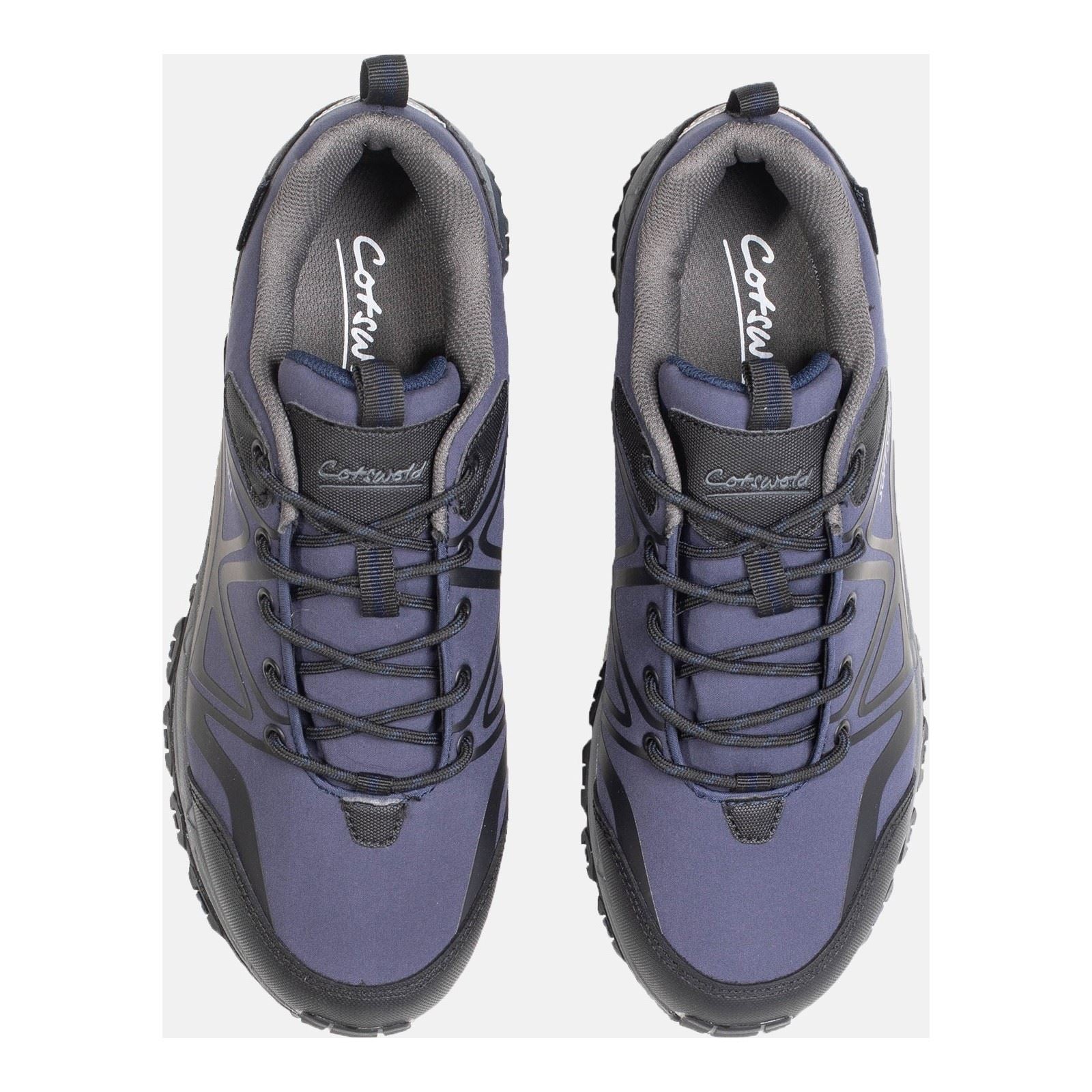 Cotswold Abbeydale Low Bottes De Randonnée Pour Hommes En Synthétique Bleu/Noir/Gris