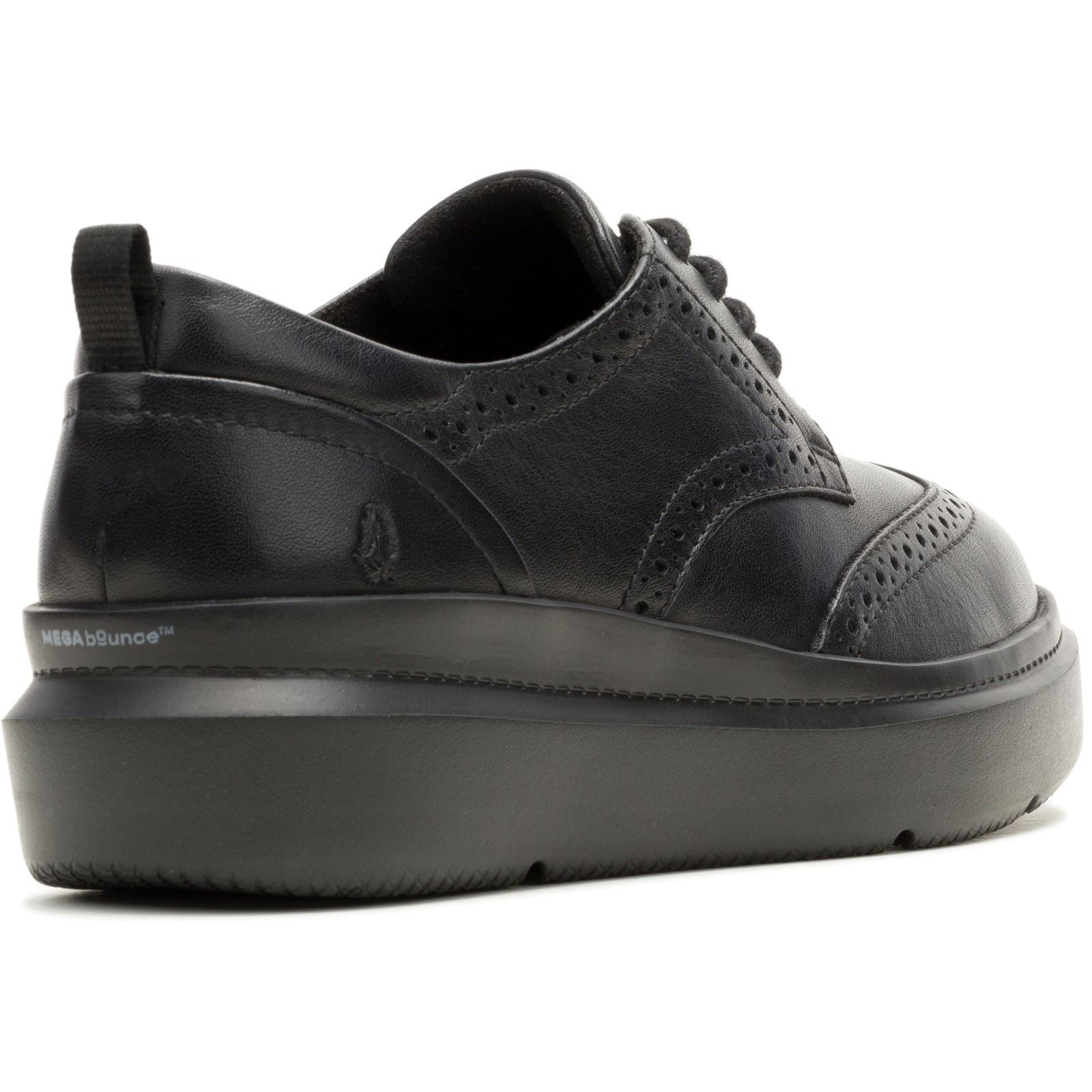 Hush Puppies Joy Chaussures Richelieu Pour Femmes En Cuir Noir/Noir