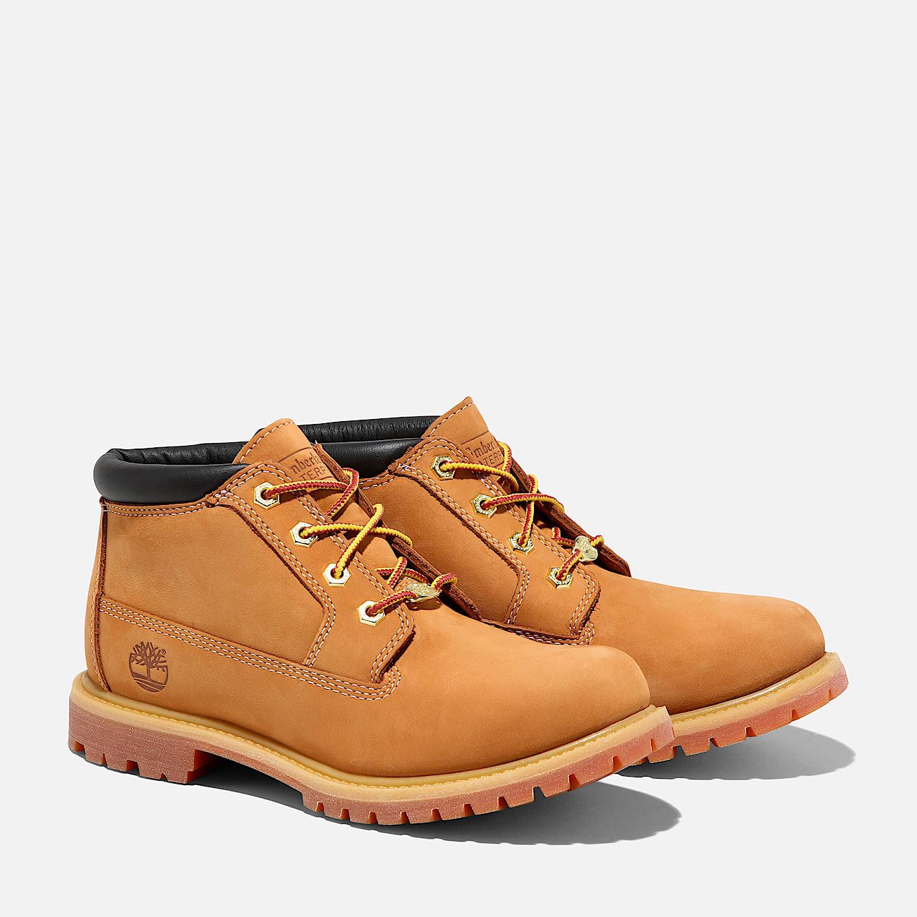 Timberland Nellie Mid Chukka Bottes En Cuir Jaune Pour Femme