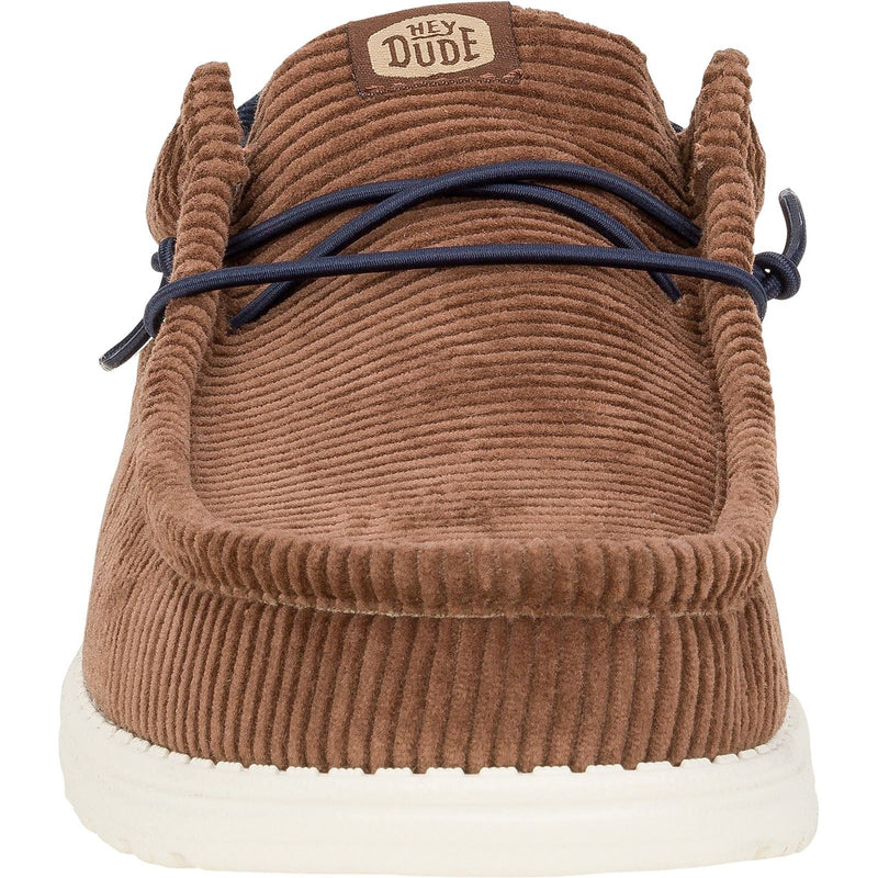 HEYDUDE Wally Funk Corduroy Chaussures Bateau En Toile Pour Homme Espresso/Jean Bleu