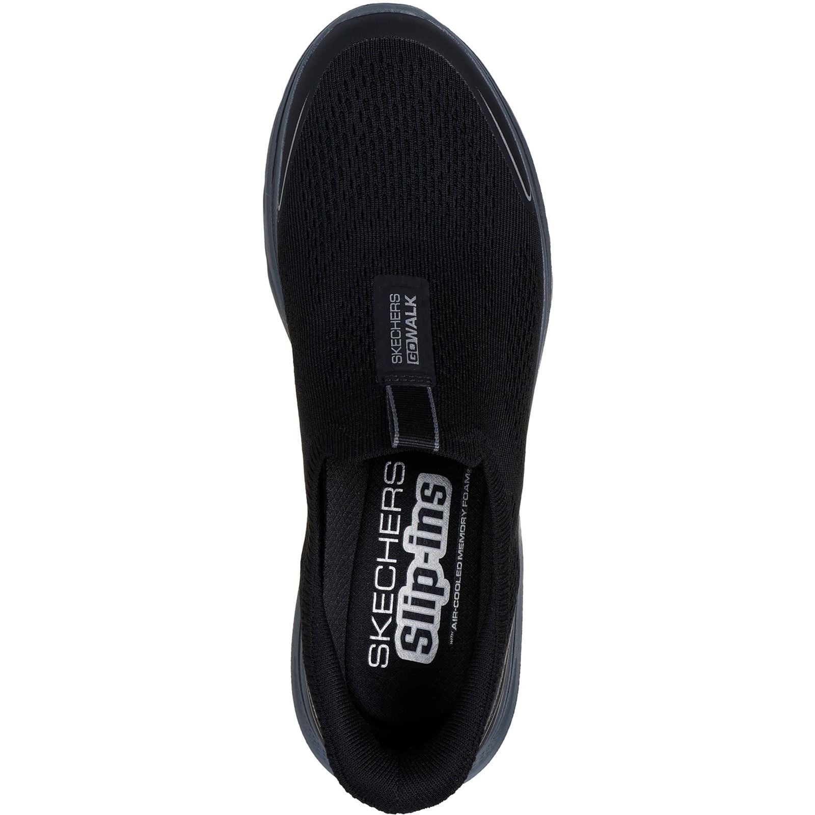 Skechers GO WALK 7 Easy On Evolution Chaussures De Sport Pour Homme En Textile Noir/Charbon De Bois