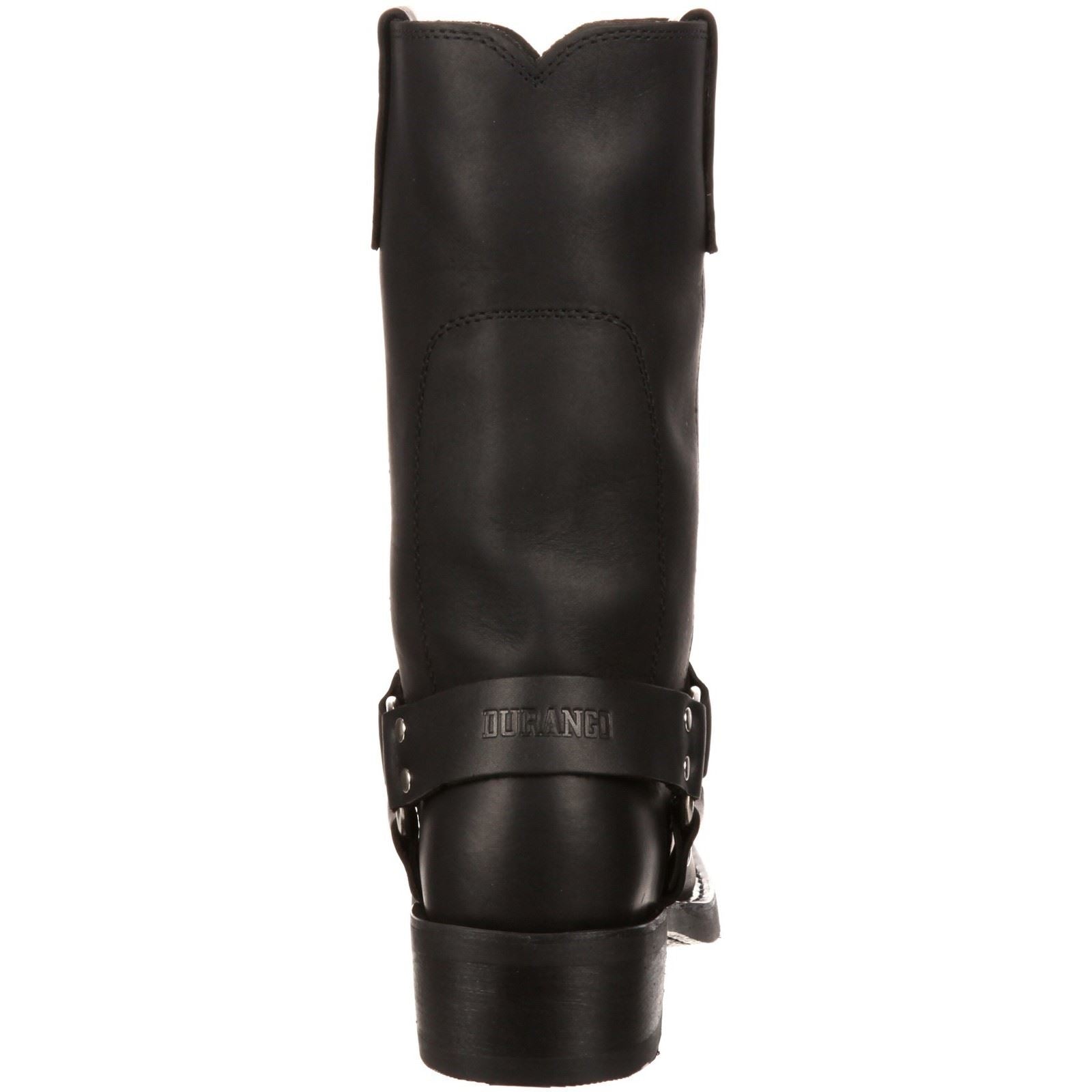 Durango Bottes Noires Huilées En Cuir De Harnais Pour Hommes