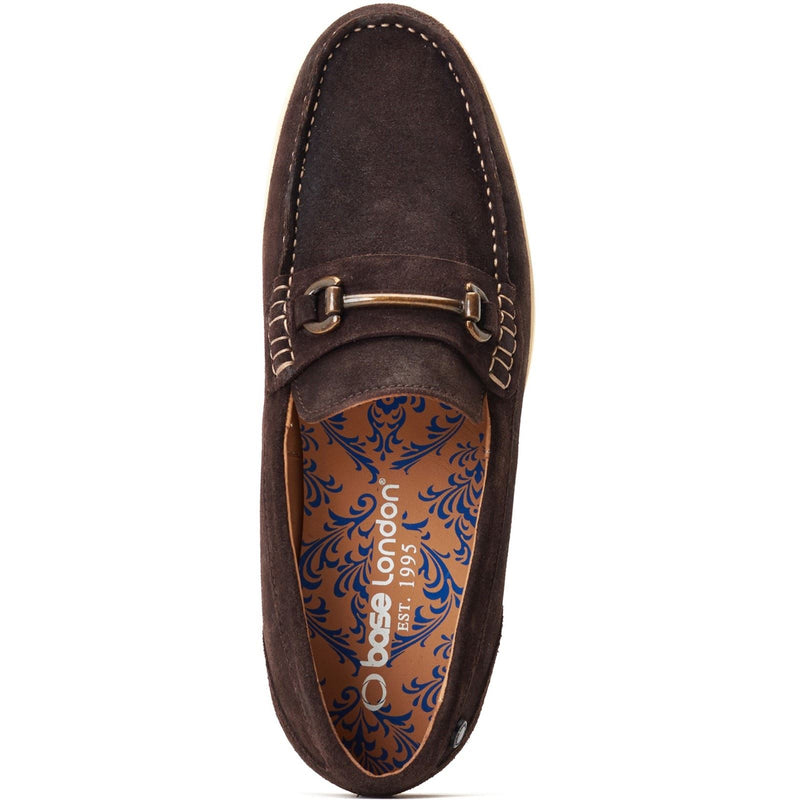 Base London Snapper Chaussures Loafers Marron Brûlé Pour Hommes En Cuir