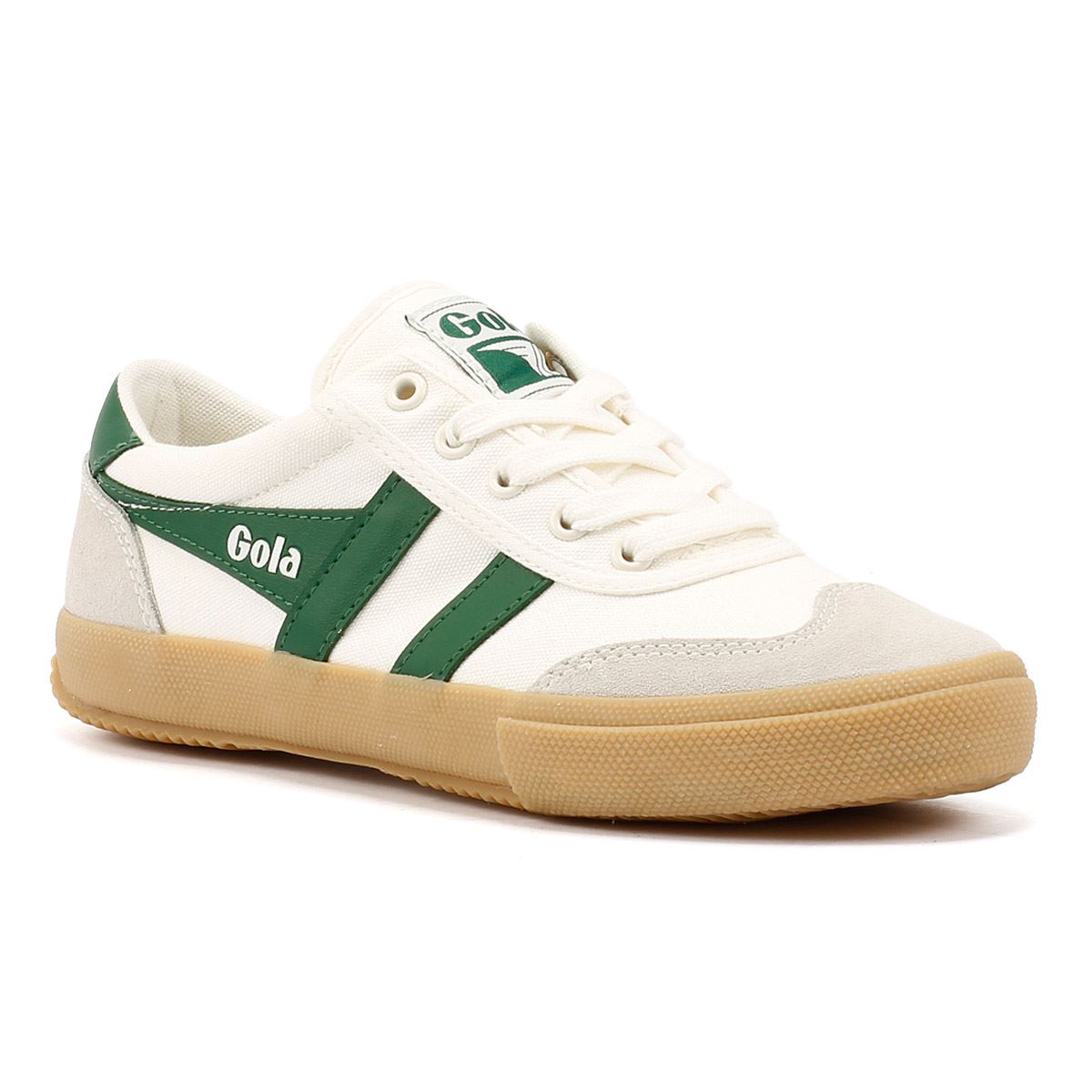 Gola Badminton Toile Baskets Blanches Pour Femme