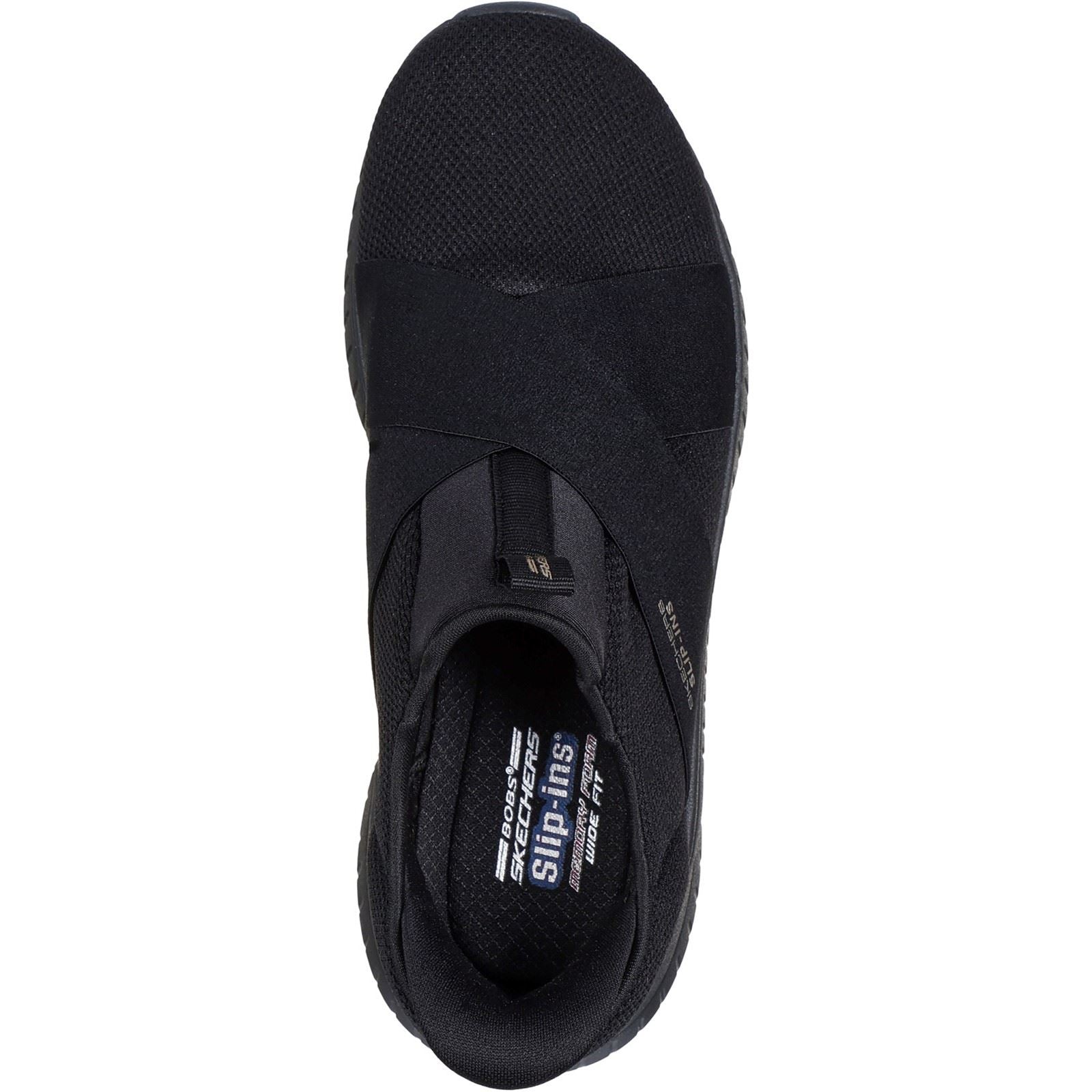 Skechers Bobs Squad Chaos Your Moment Sneakers Noires Pour Femmes En Textile