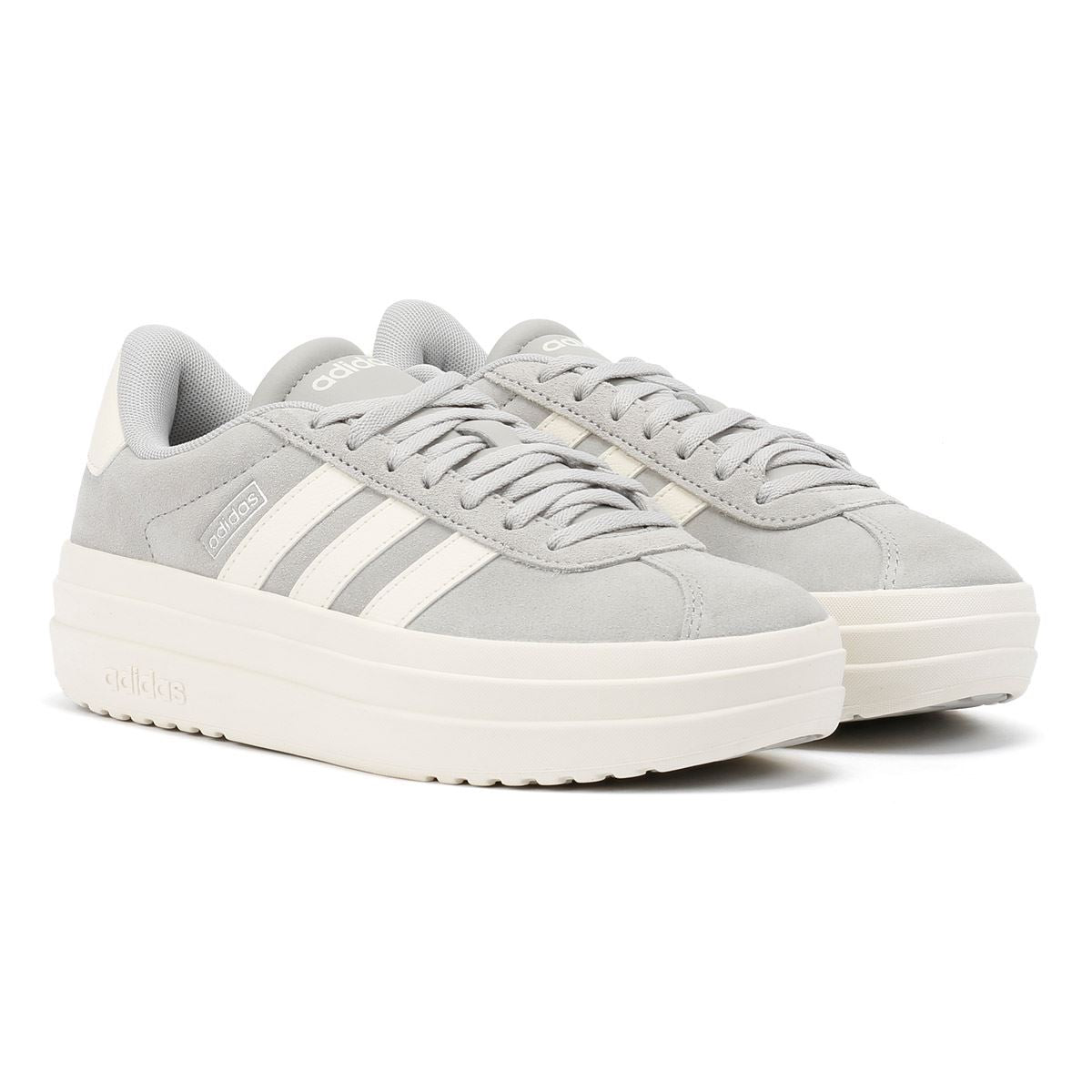 Adidas VL Court Bold Baskets Femme En Cuir Gris
