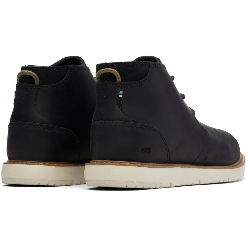 TOMS Navi Bottes Noires En Cuir Pour Hommes