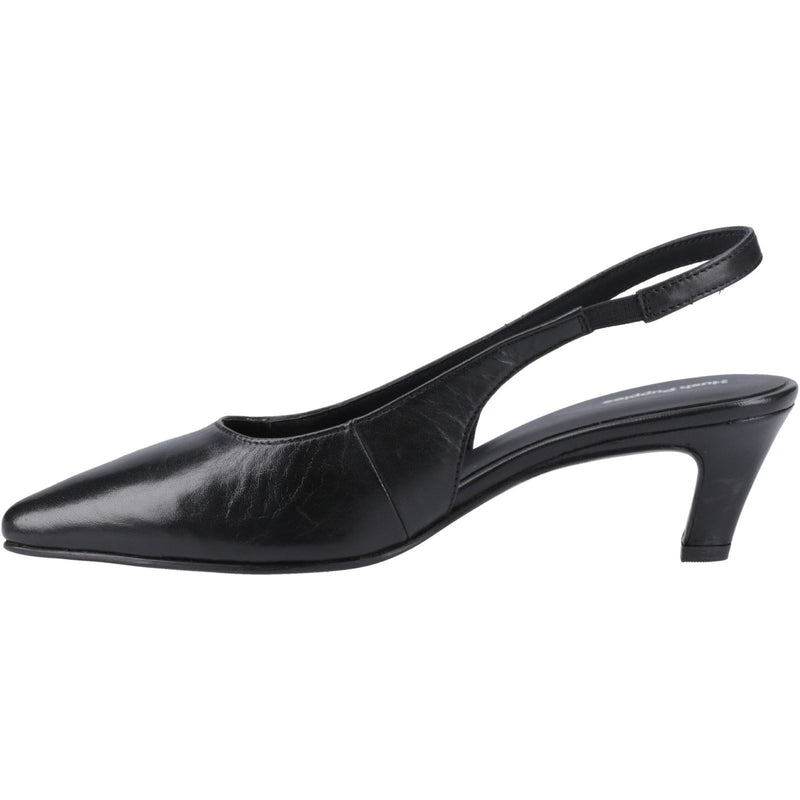 Hush Puppies Nahla Chaussures À Talons Noires Pointues Pour Femmes En Cuir