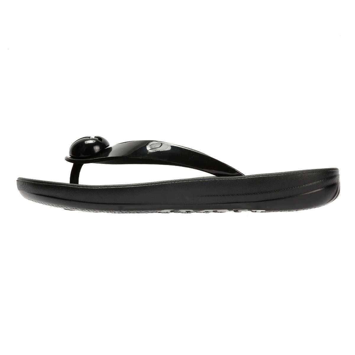 FitFlop Iqushion Glossy Button Sandales Érivées Noires Pour Femmes