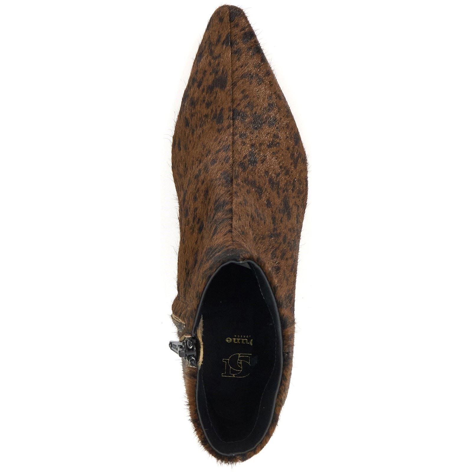 Dune Odore Bottines À Talons En Cuir Pour Femmes Tan