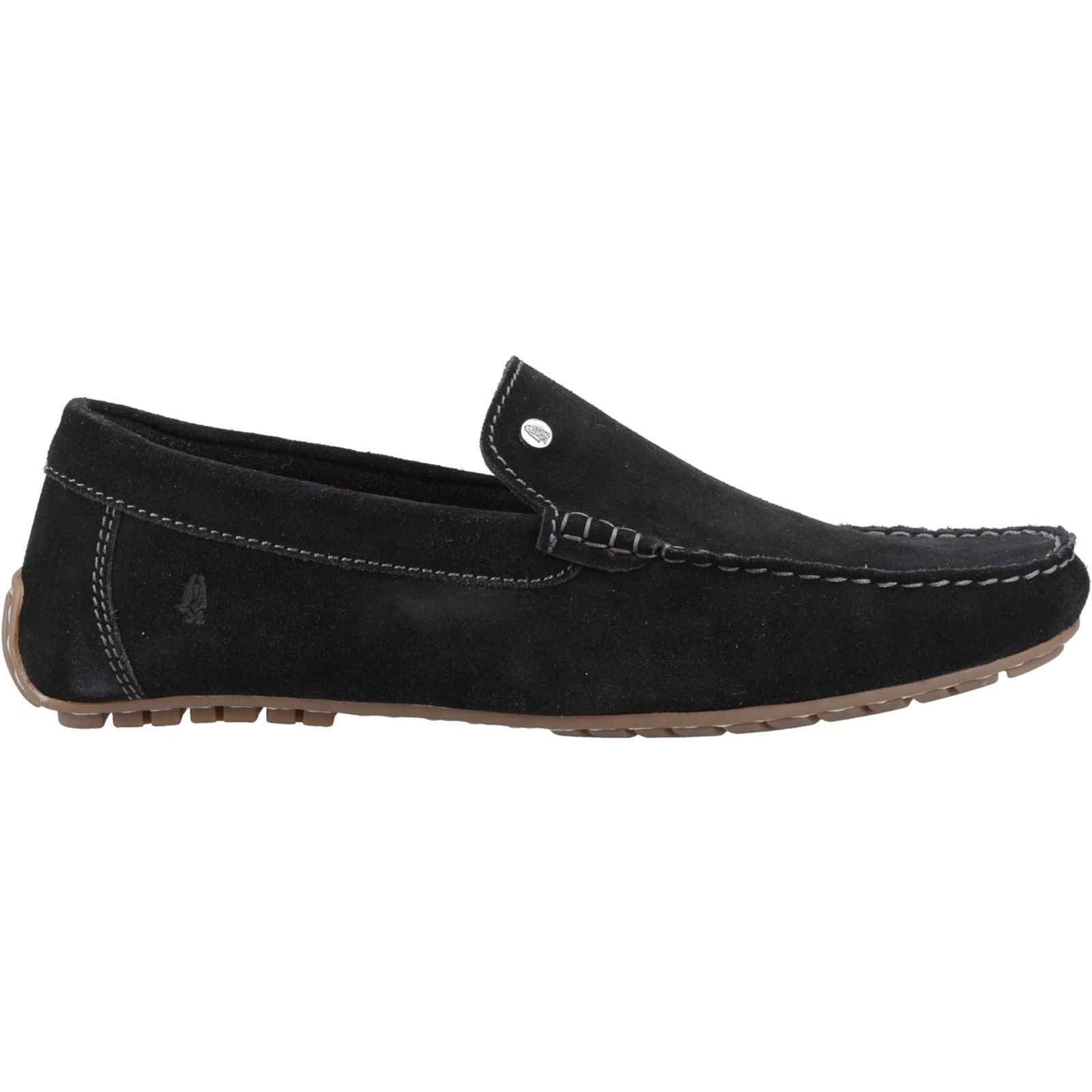 Hush Puppies Ralph Suede Mocassins Noirs En Cuir Pour Hommes