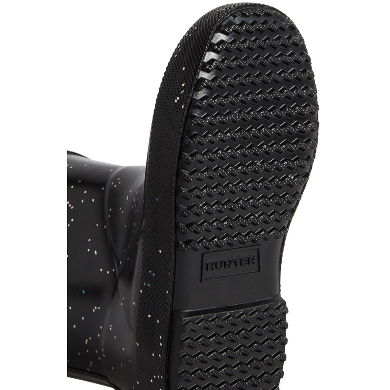 Hunter Kids First Giant Glitter Bottes En Caoutchouc Noires Wellington