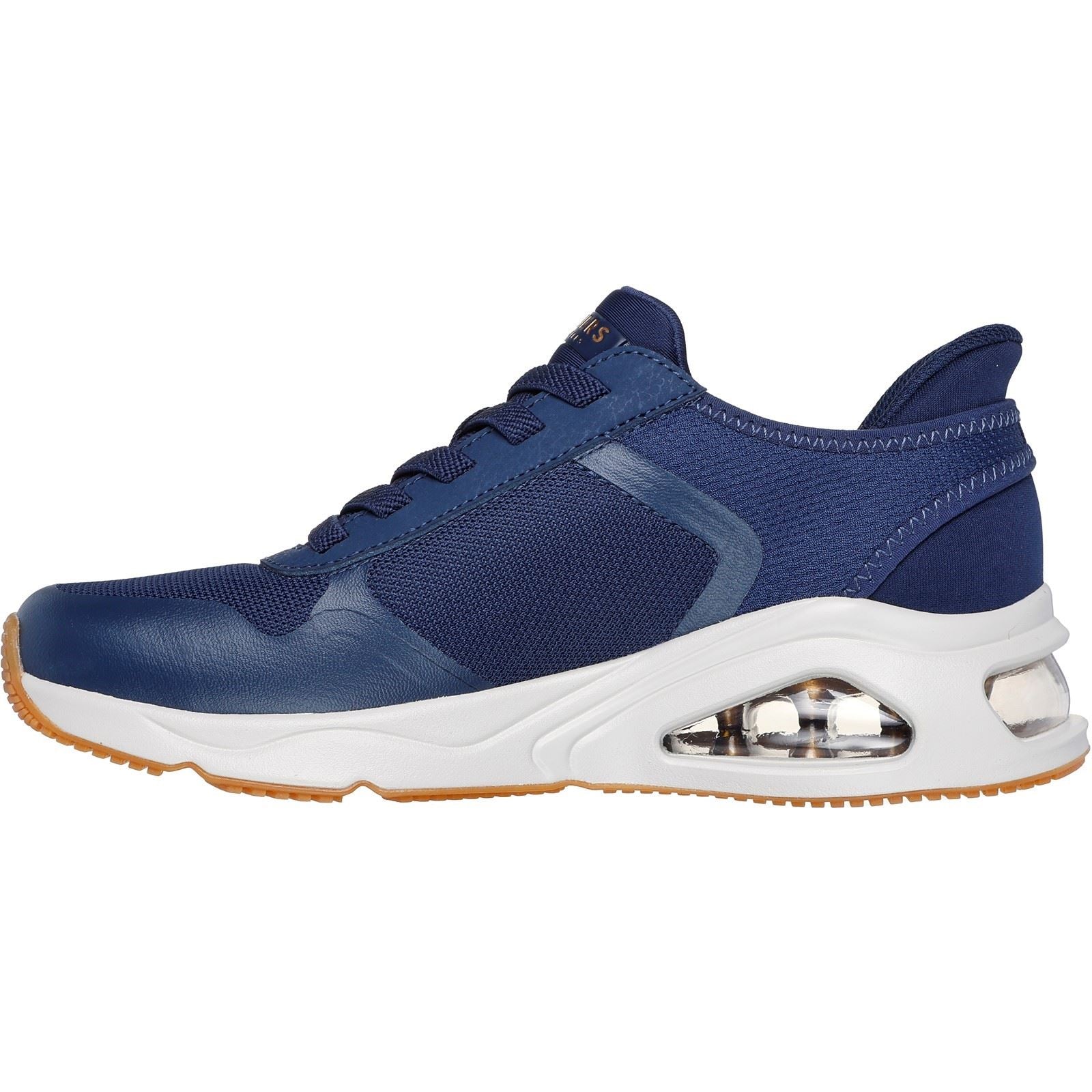 Skechers Tres-Air Uno Easy Steppers Sneakers En Toile Pour Femmes De Couleur Marine
