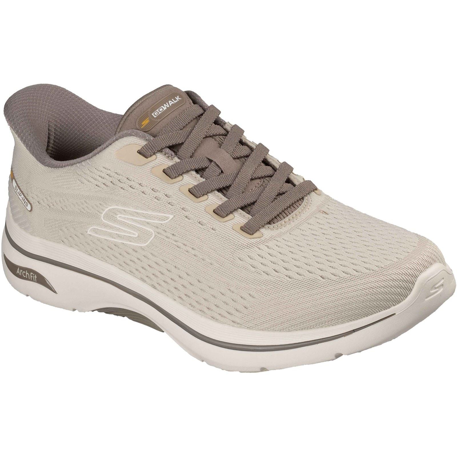 Skechers GO WALK Arch Fit 2.0 Percy Baskets Marron Pour Hommes En Textile