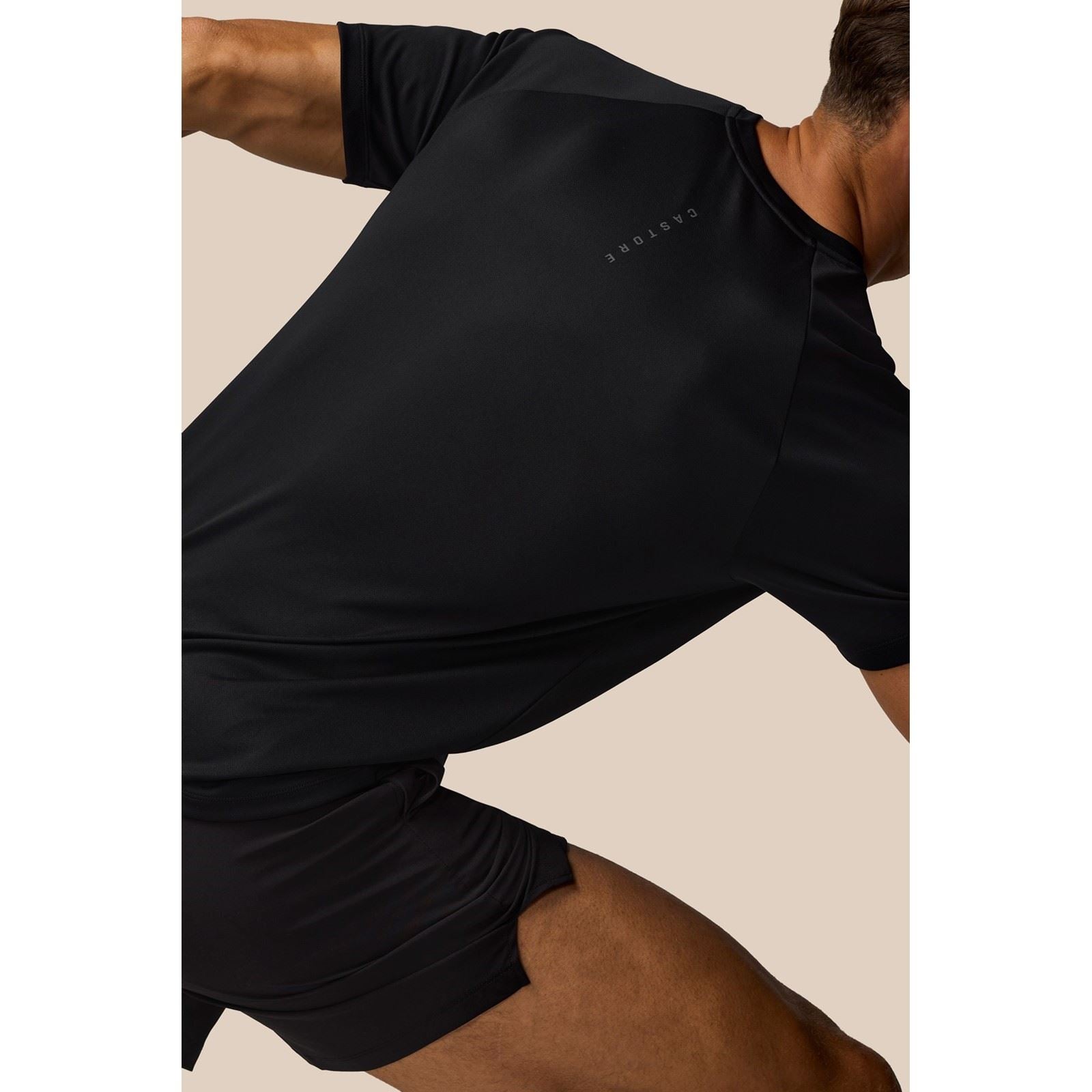 Castore Adapt Training T-Shirt T-Shirts De Sport Actifs Pour Hommes En Polyester Noir