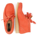 Clarks Originals Wallabee Bottes Orange Pour Femmes En Daim