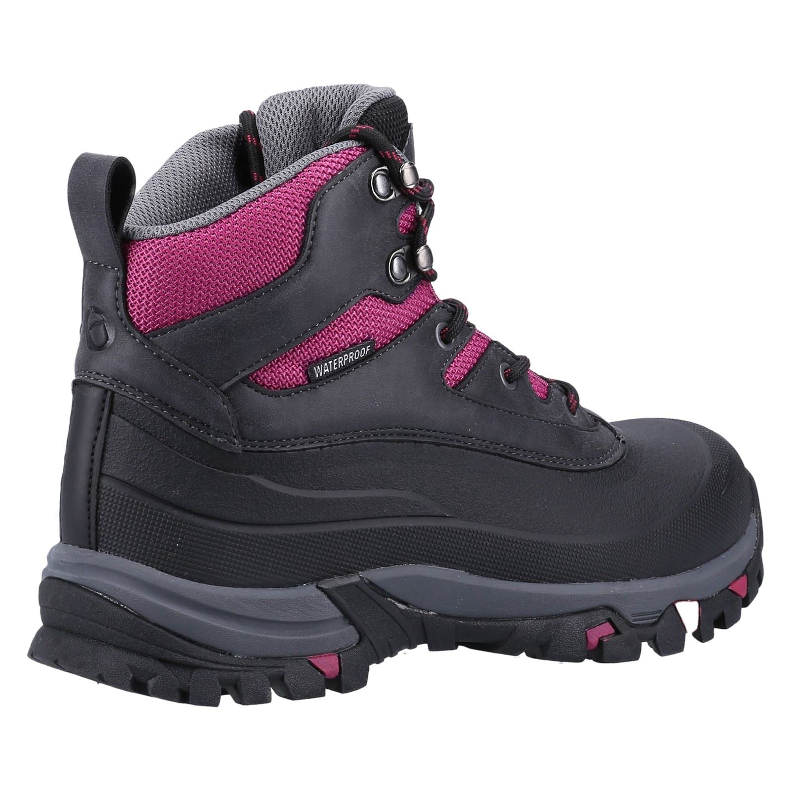 Cotswold Calmsden Bottes De Randonnée Pour Femmes En Caoutchouc Gris/rose.
