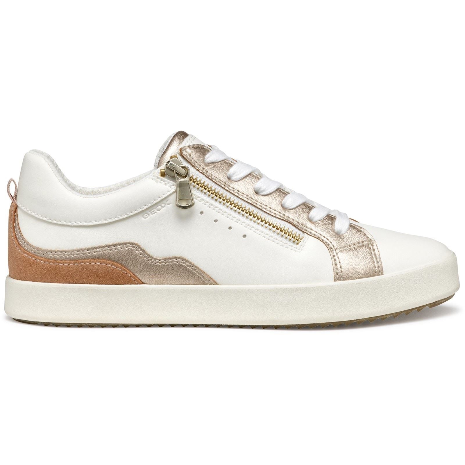 Geox D BLOMIEE Chaussures De Sport Blanches Et Nues Pour Femmes