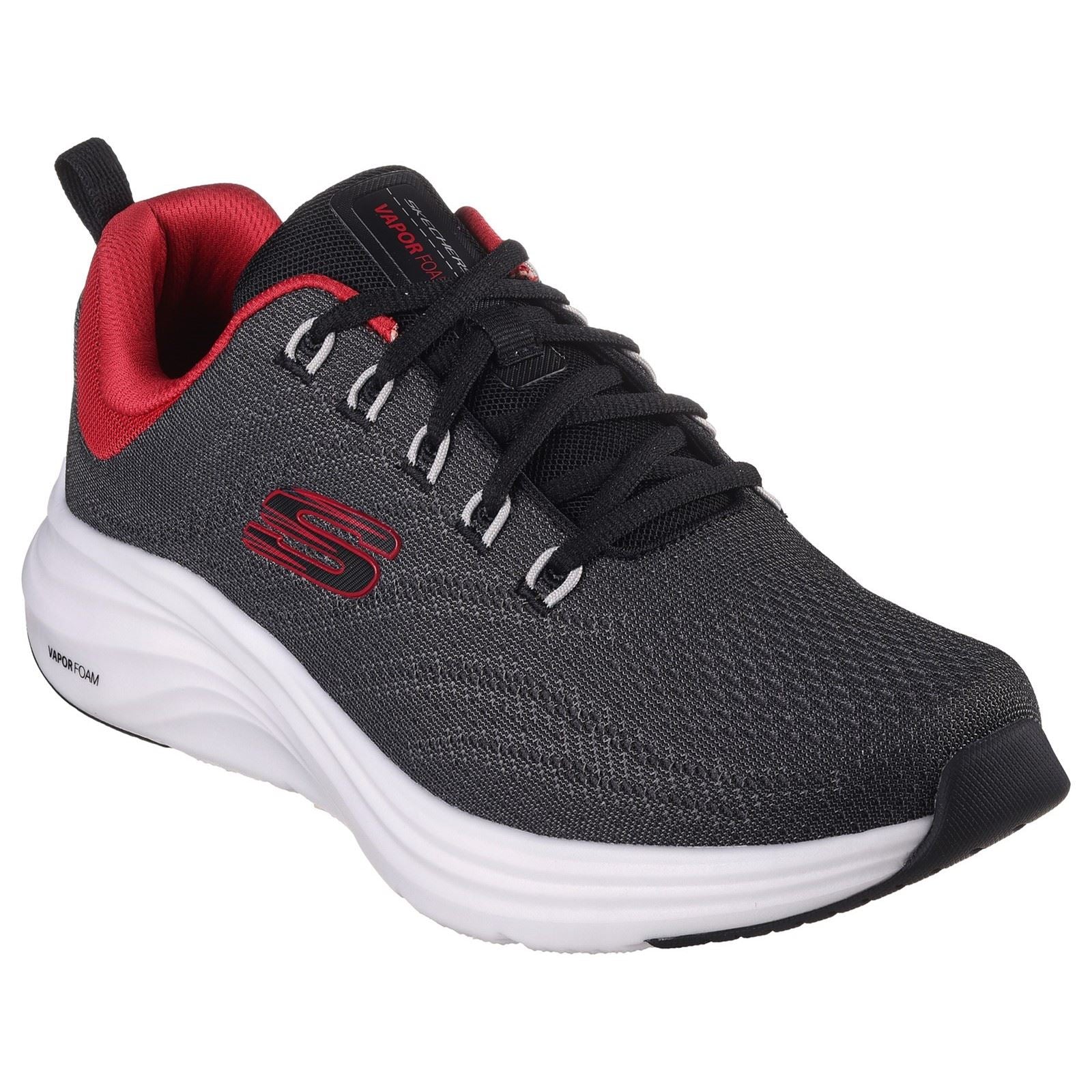 Skechers Vapor Foam Varien Des Baskets Hommes En Textiles Noir/Rouge