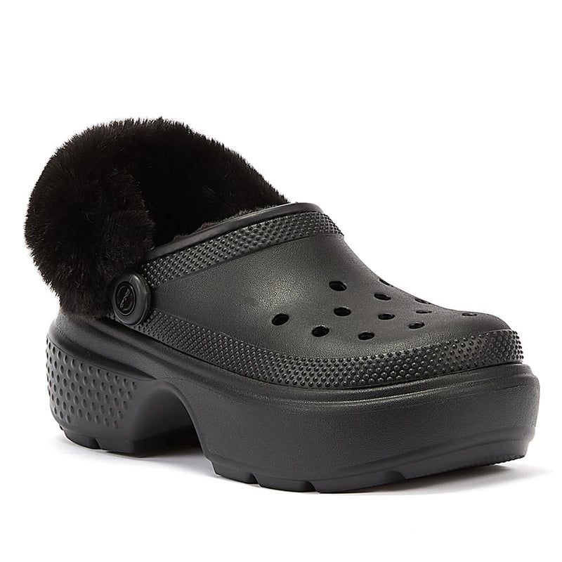 Crocs Sabots À Semelle Crantée Pour Femmes Couleur Noir
