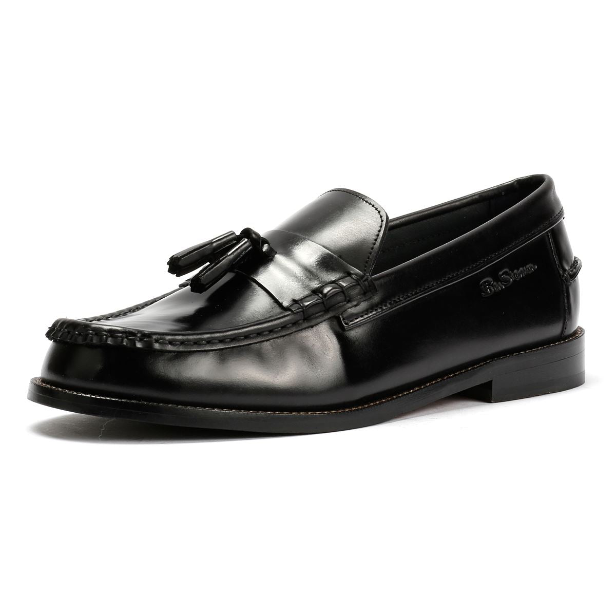 Ben Sherman Sid Mocassins Noirs En Cuir Pour Hommes