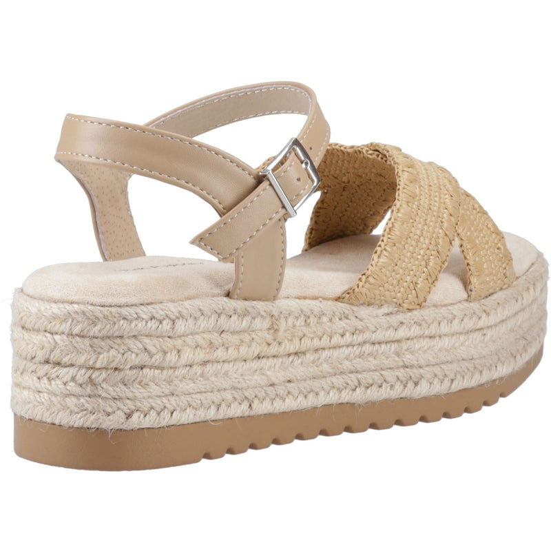 Hush Puppies Jemma Espadrille Sandales Plates Pour Femmes En Polyuréthane Couleur Beige