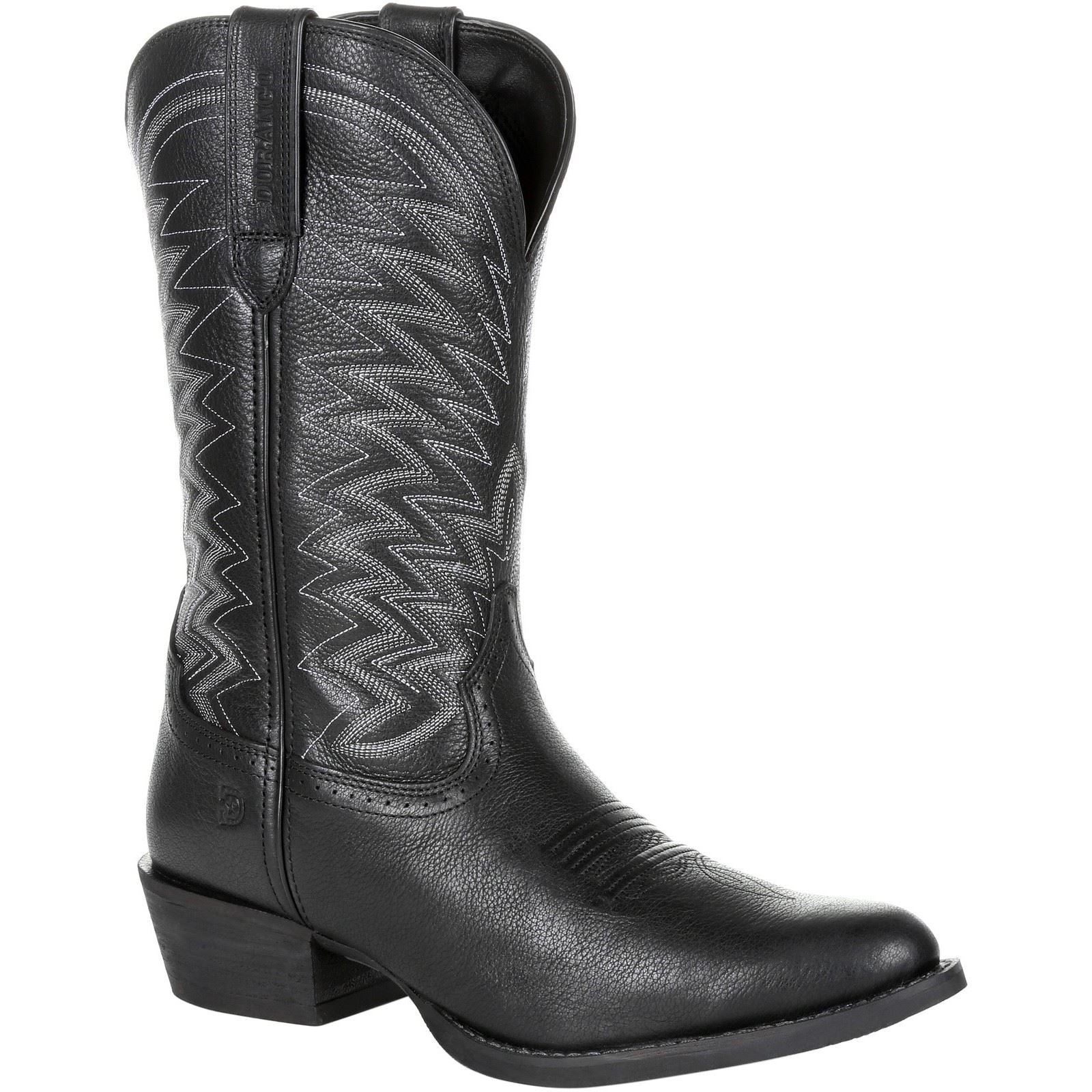 Durango Bottes Noires Onyx En Cuir Pour Hommes Rebel Frontier