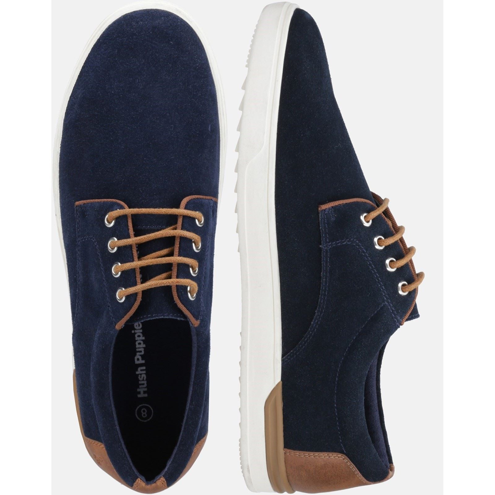 Hush Puppies Joey Chaussures À Lacets En Daim Pour Homme De Couleur Marine