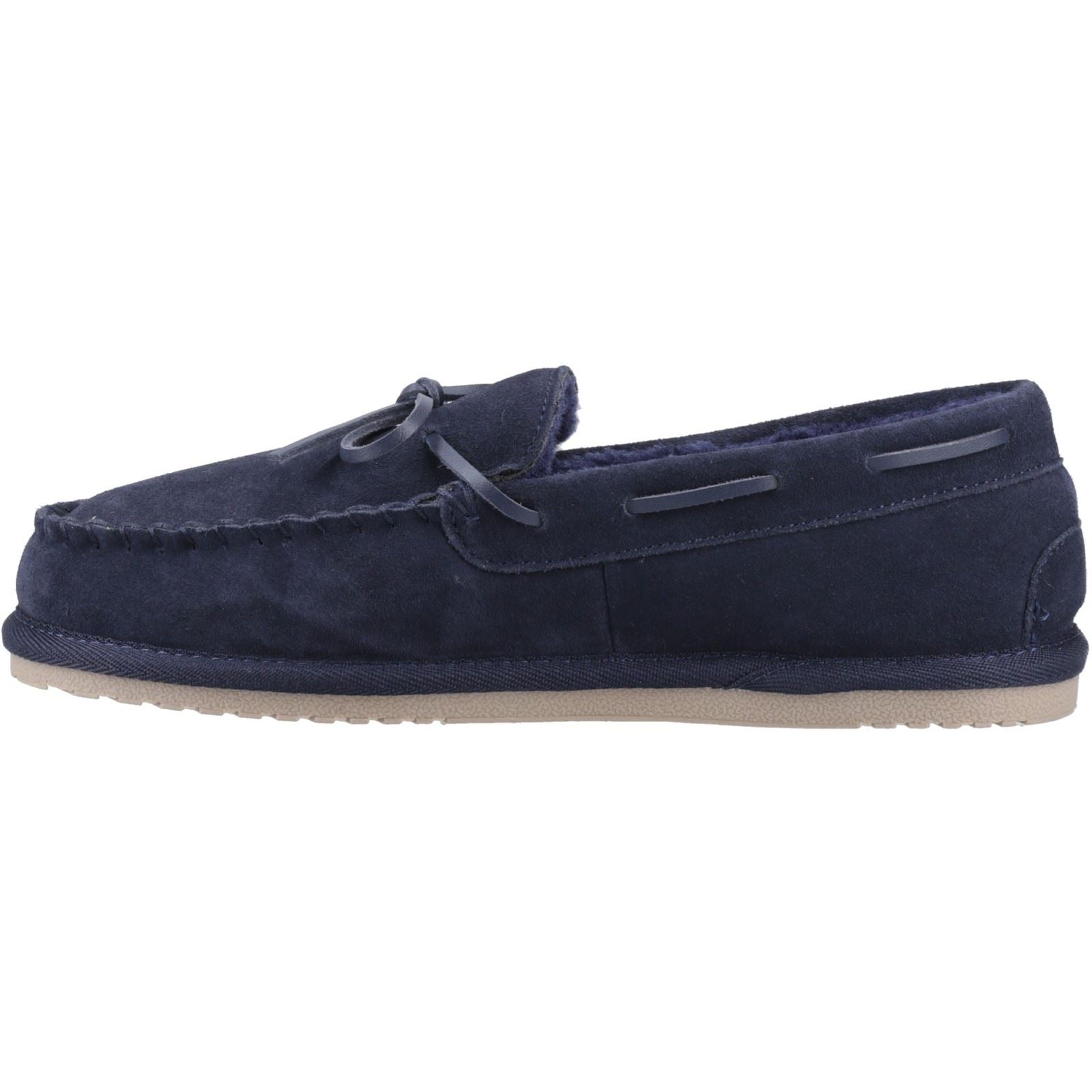 Hush Puppies Abraham Chaussons Homme En Daim Bleu Marine