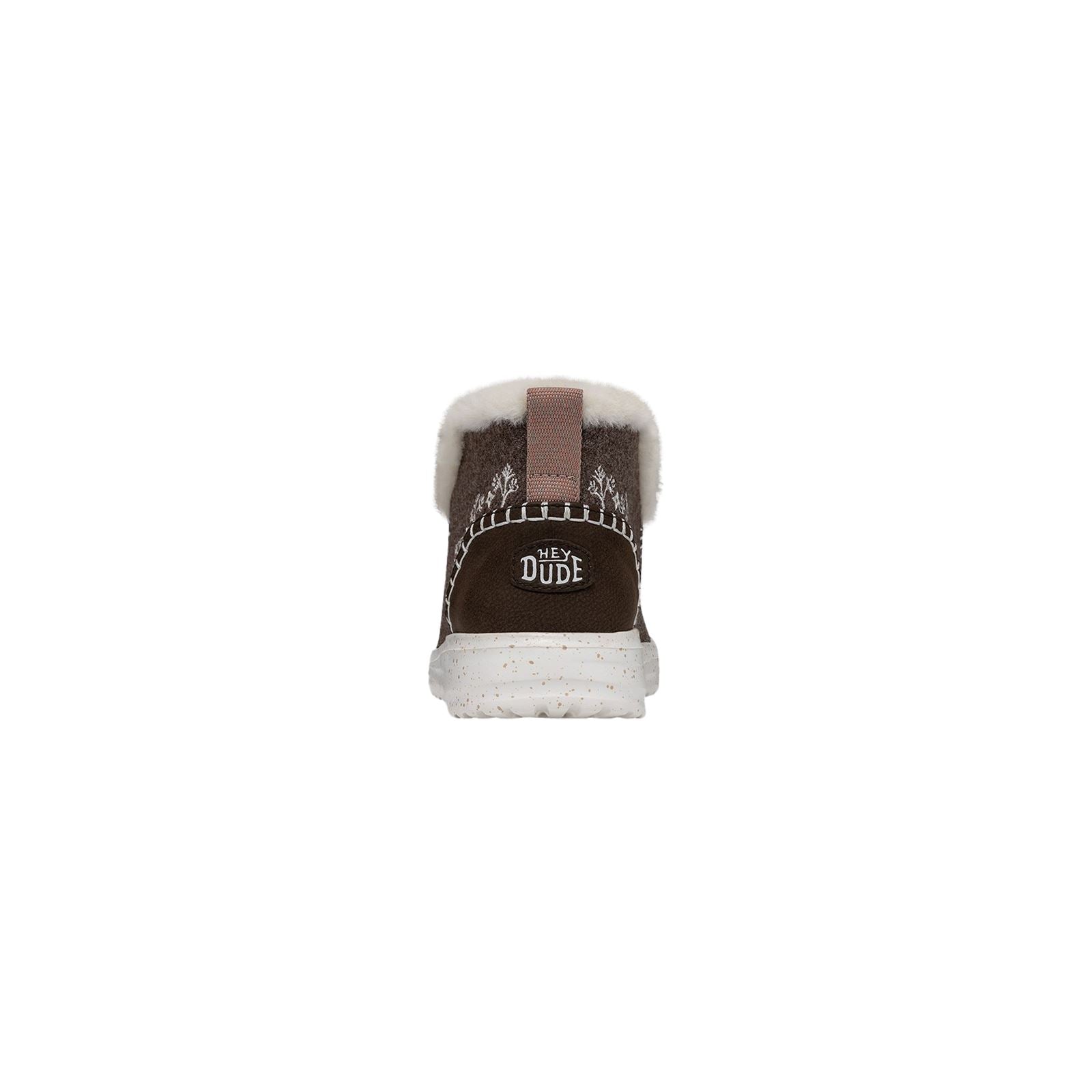 HEYDUDE Denny Wool Faux Shearling Bottes Pour Femmes En Noyer