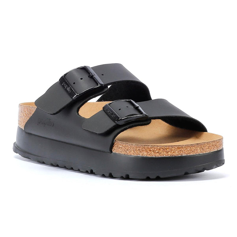 Birkenstock Arizona Flex Platform Sandales Noires Pour Femmes