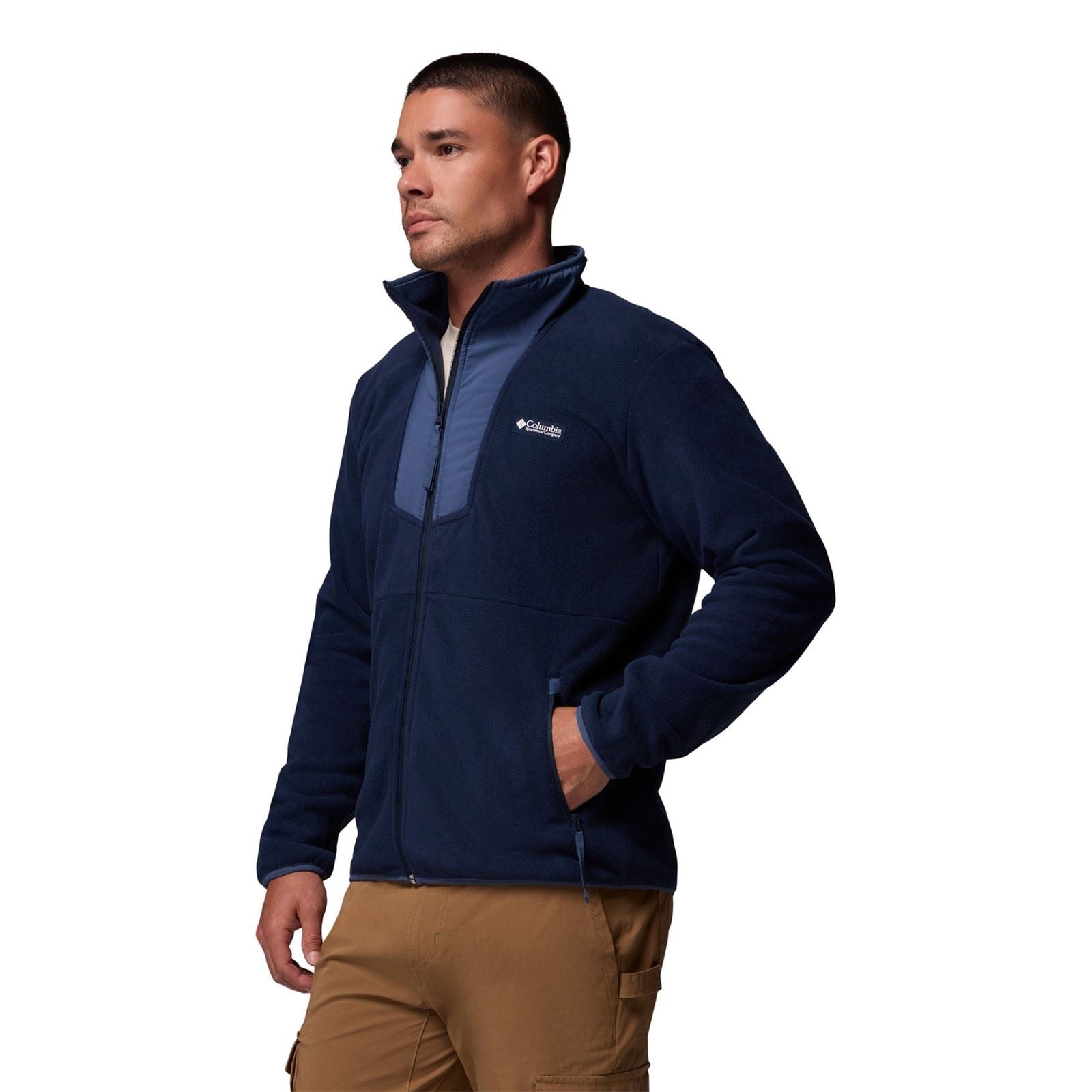 Columbia Sequoia Grove Full Zip Veste En Polaire Bleue Pour Homme