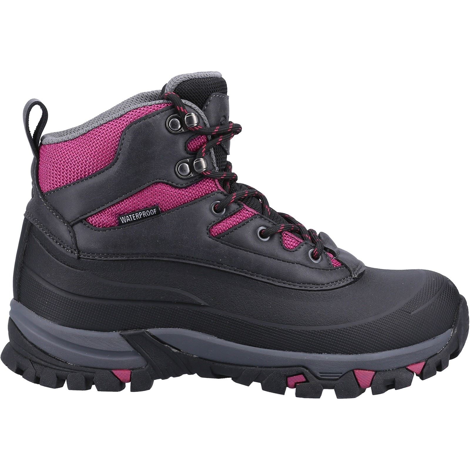 Cotswold Calmsden Bottes De Randonnée Pour Femmes En Caoutchouc Gris/rose.