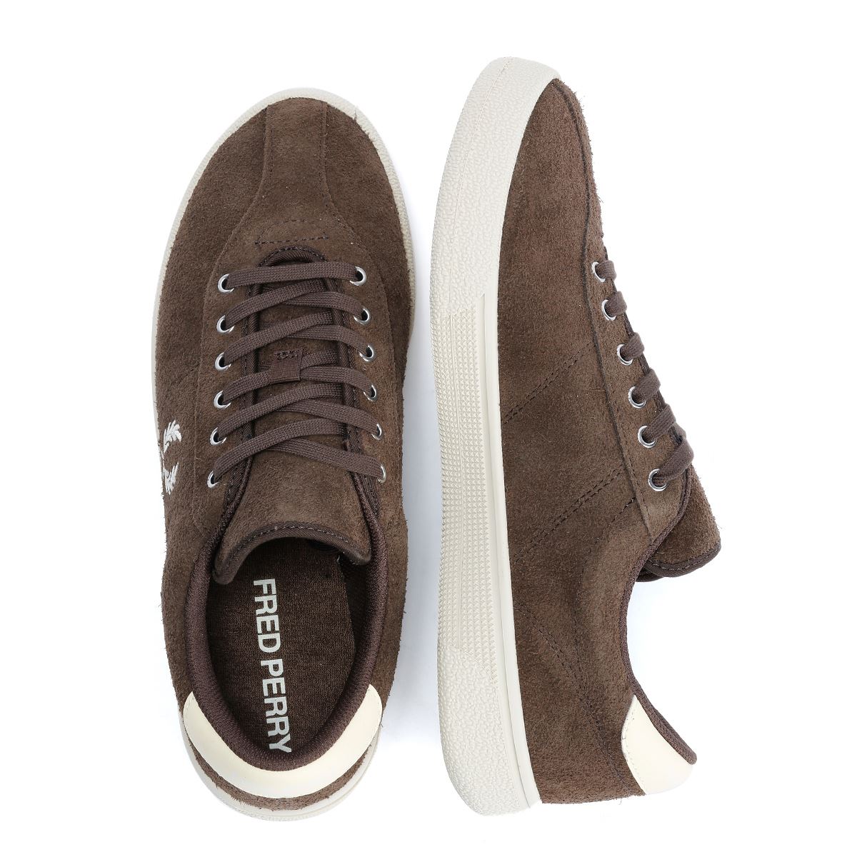 Fred Perry Tennis Shoe Baskets Brunes Pour Hommes En Suède