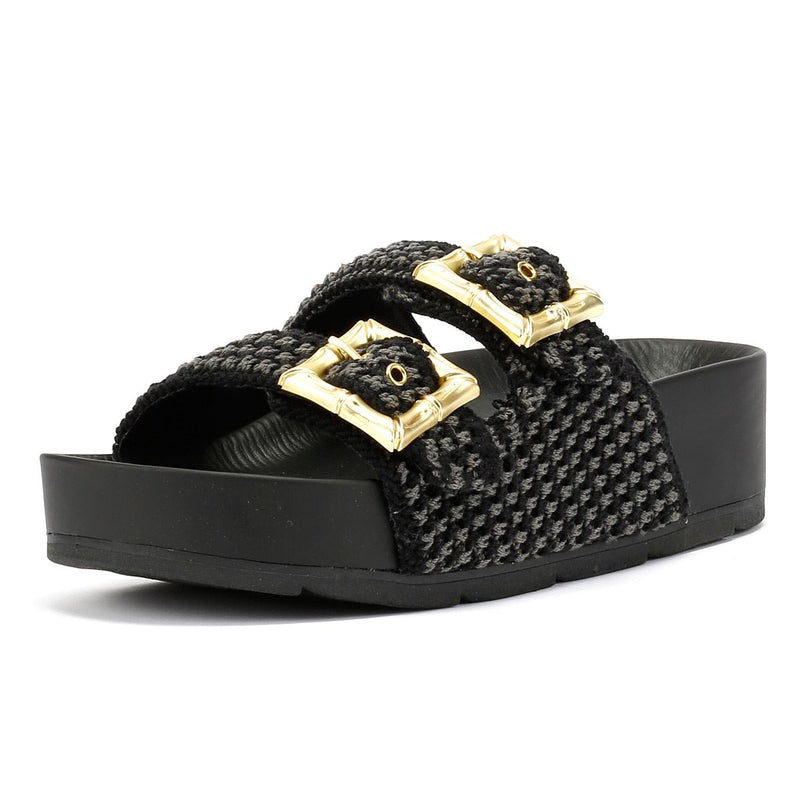 Desert Fleur Super Sandales Noires Pour Femmes