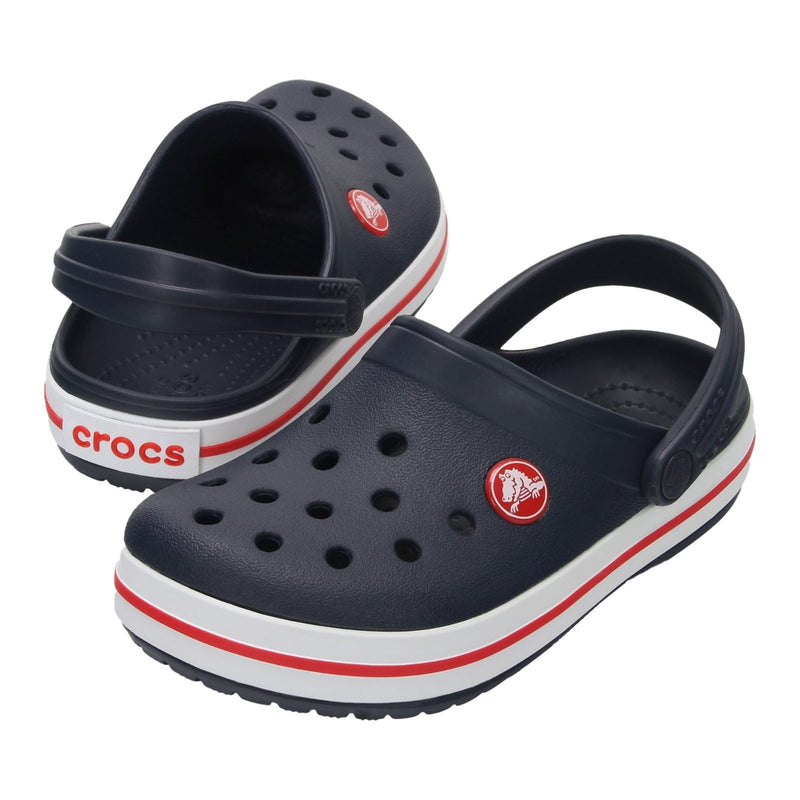 Crocs Crocband Chaussures Bateau En Thermoplastique Bleu Marine / Rouge