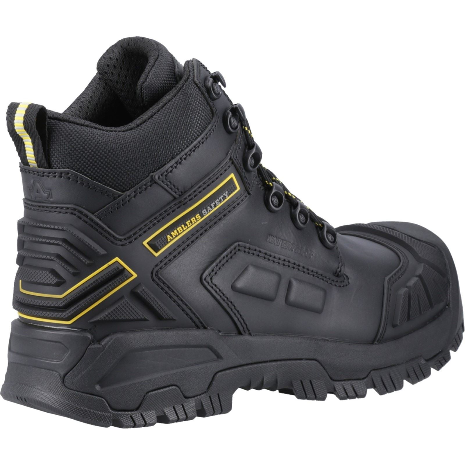 Amblers Safety Bottillons De Sécurité En Cuir Noir Flare