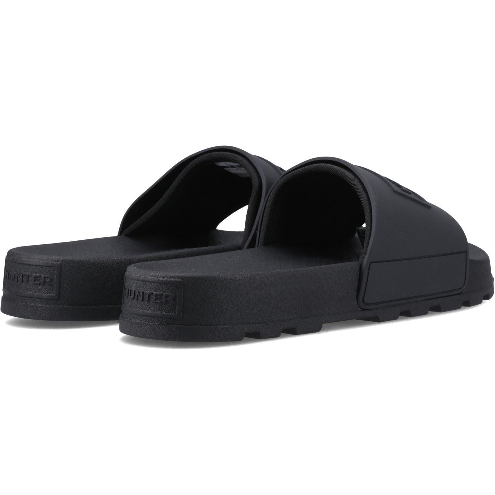 Hunter Core Embossed Slider Slides En Polyester Noir