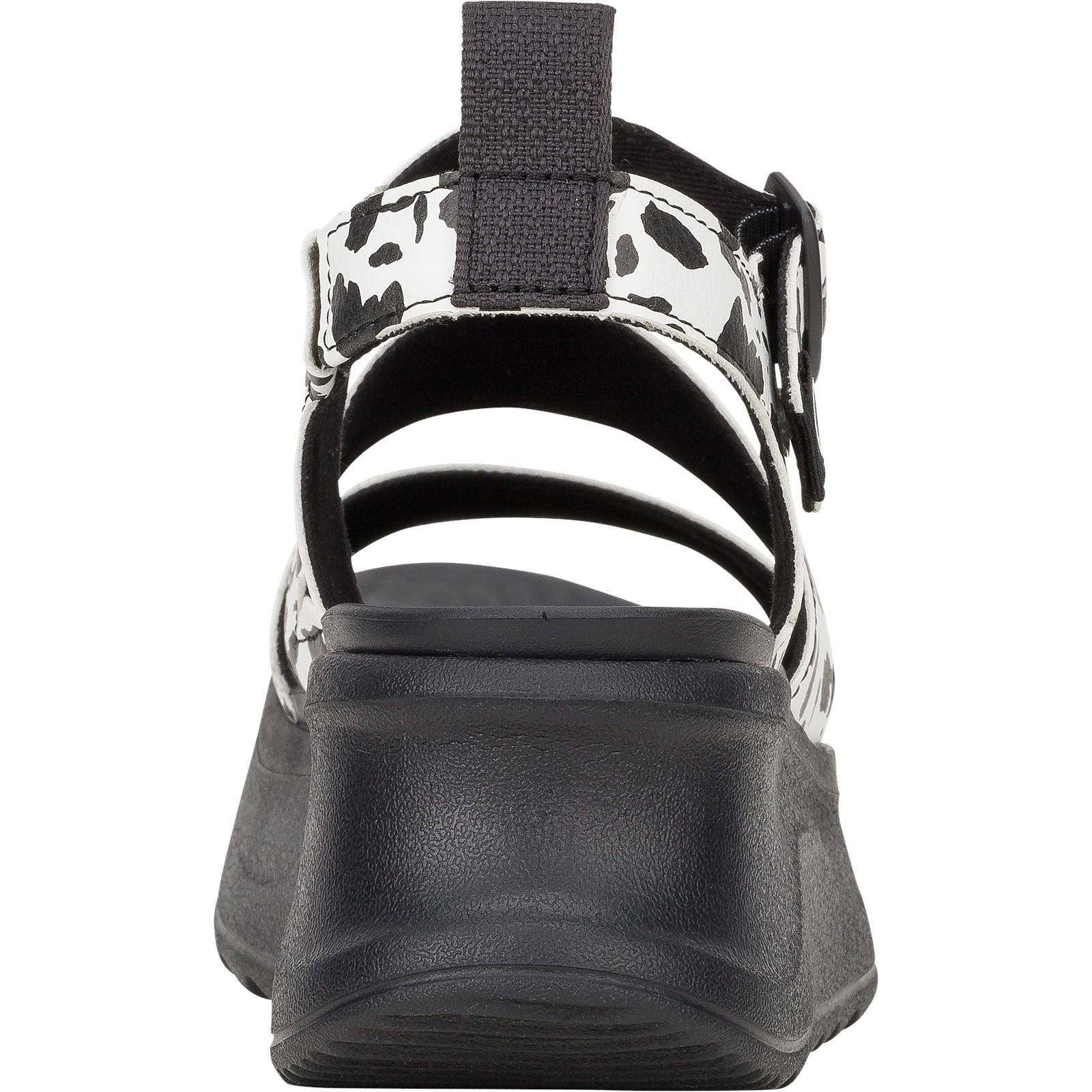 HEYDUDE Delray Buckle Animal Sandales Noires/Blanches Pour Femmes En Synthétique