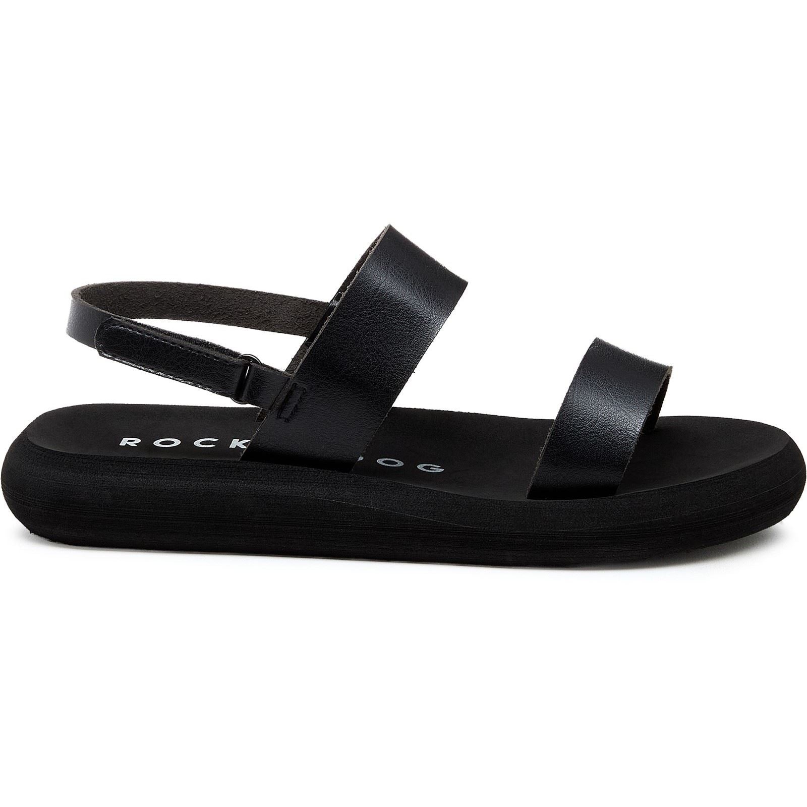 Rocket Dog Sunshine Sandales Noires Pour Femmes En Textile